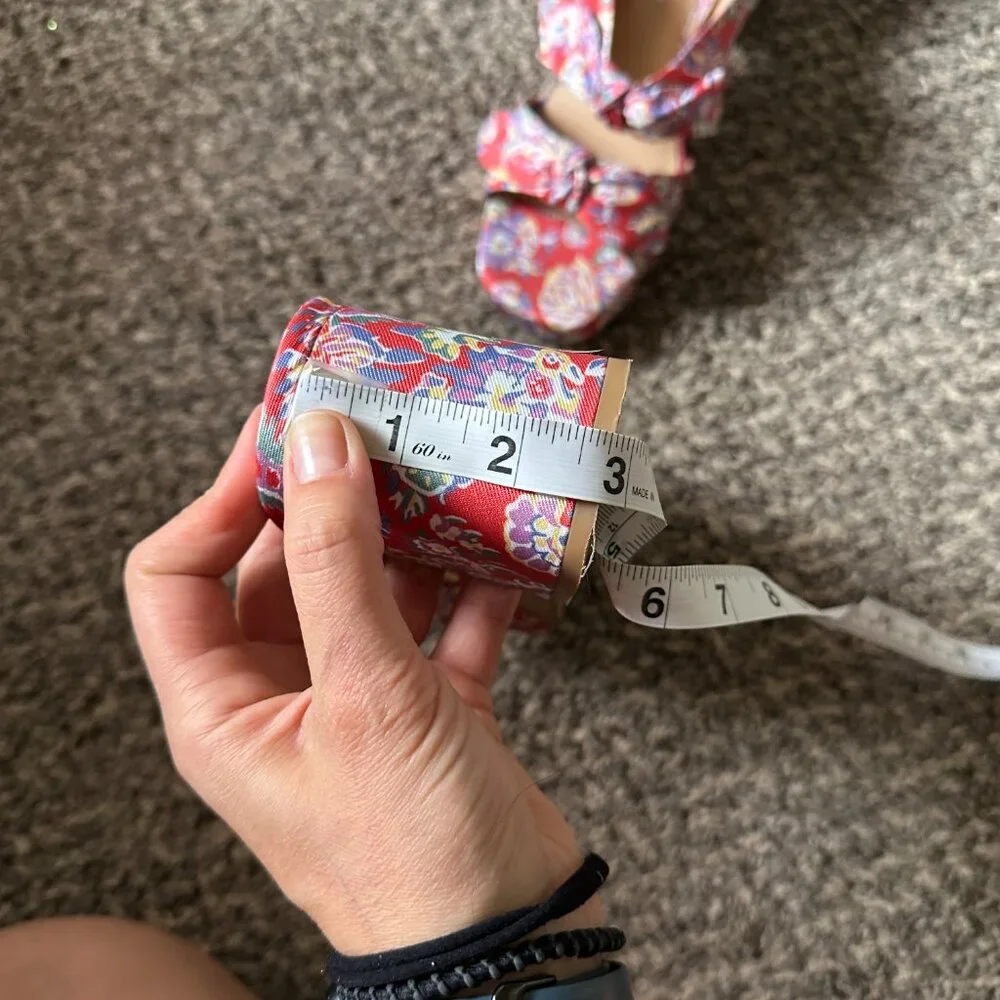 Copper Key, patterned floral platform slip on sandals - Picture 4 of 7